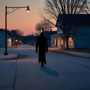 Shadow in the vanishing town of Doveland, Wisconsin