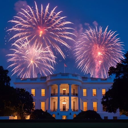 Fireworks over White House